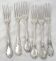 Christofle Marly, 6 table forks, 21.5 cm, in silver-plated metal.