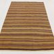 4x7 Bronze & Red Striped Handmade Vintage Kilim Rug, 130x218Cm