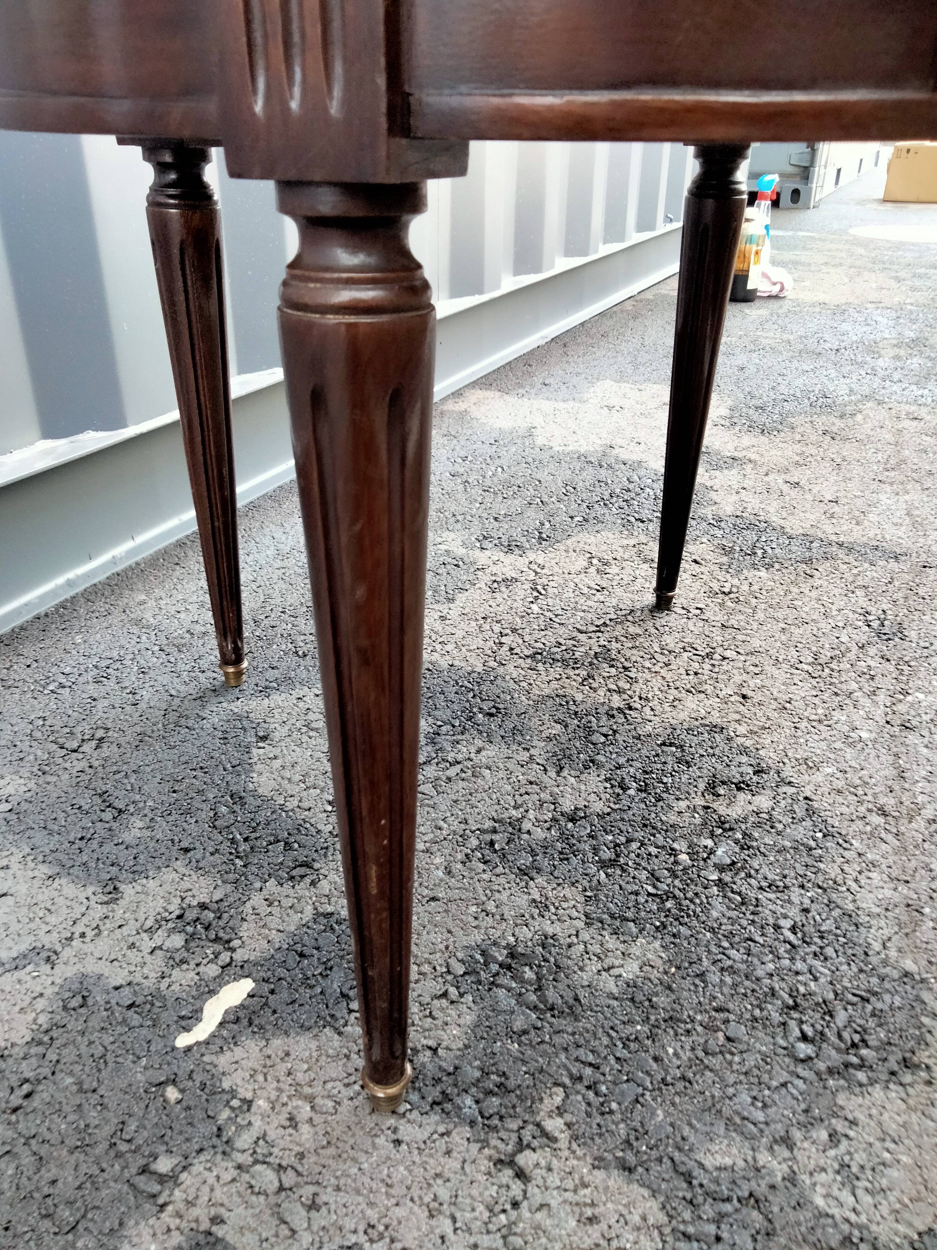 Coffee table hot water bottle marble top louis xvi old style