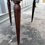 Table basse bouillotte plateau marbre style louis xvi ancienne