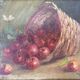 Still life painting with cherries by Leroux