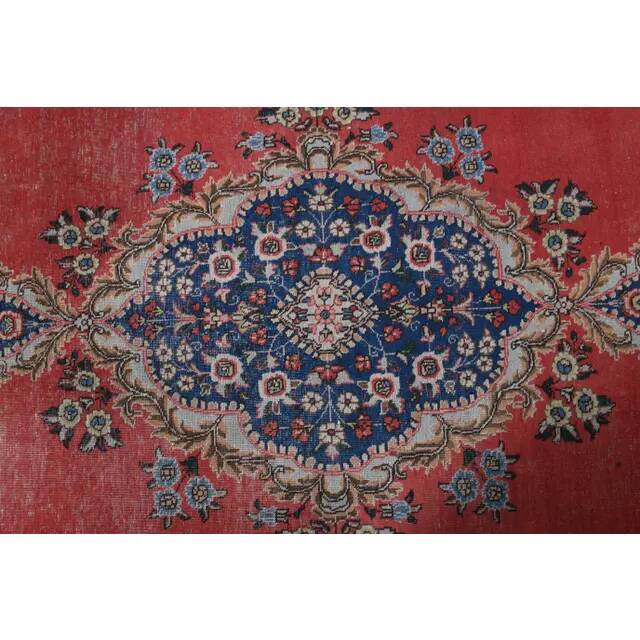 1970s Vintage Persian Handmade Wool Red Oversized Area Rug  295x385