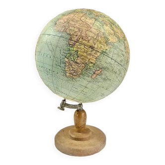 Old large globe world map from the 1930s Girard Barrere and Thomas