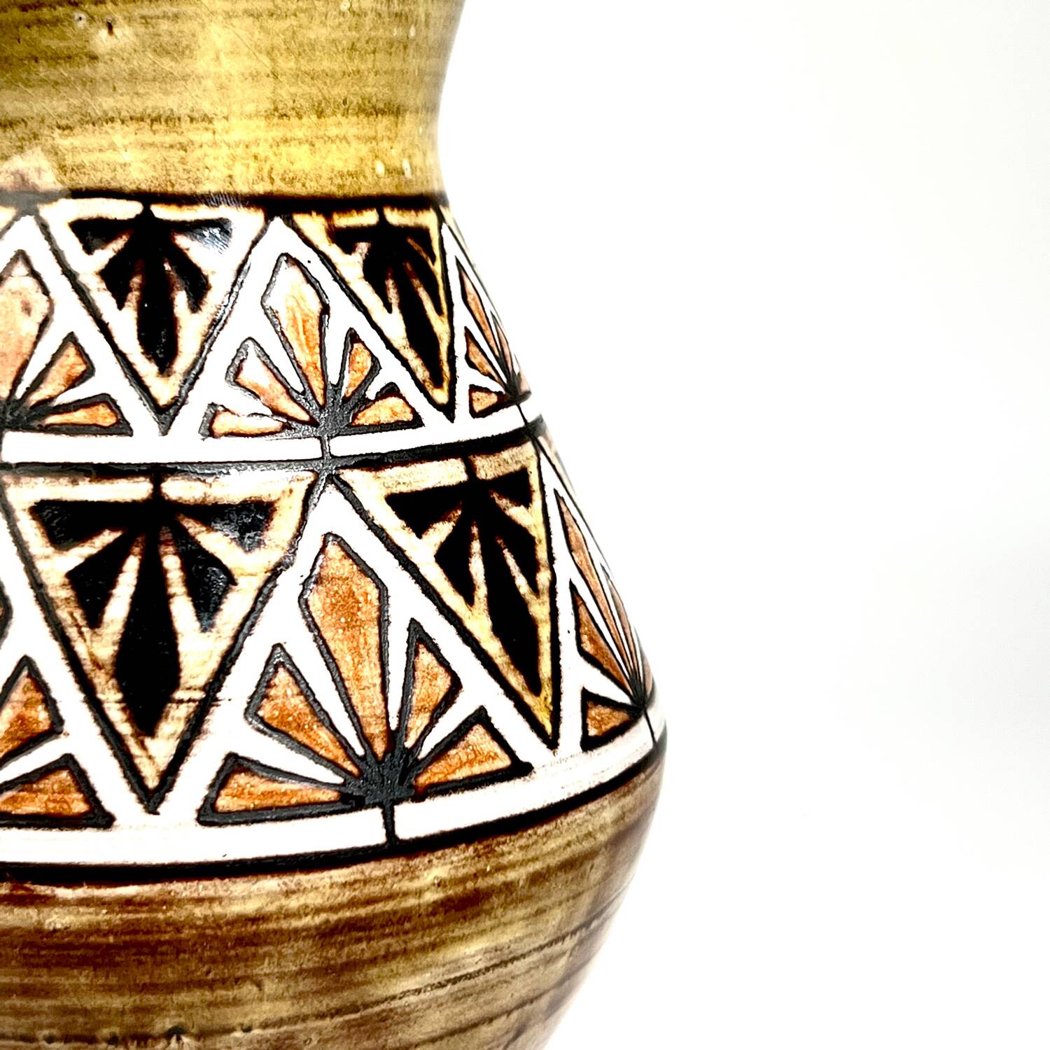 Jean Claude Malarmey, Vallauris - Vase aux feuilles stylisées 1950