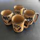 Service de 4 mugs décor floral