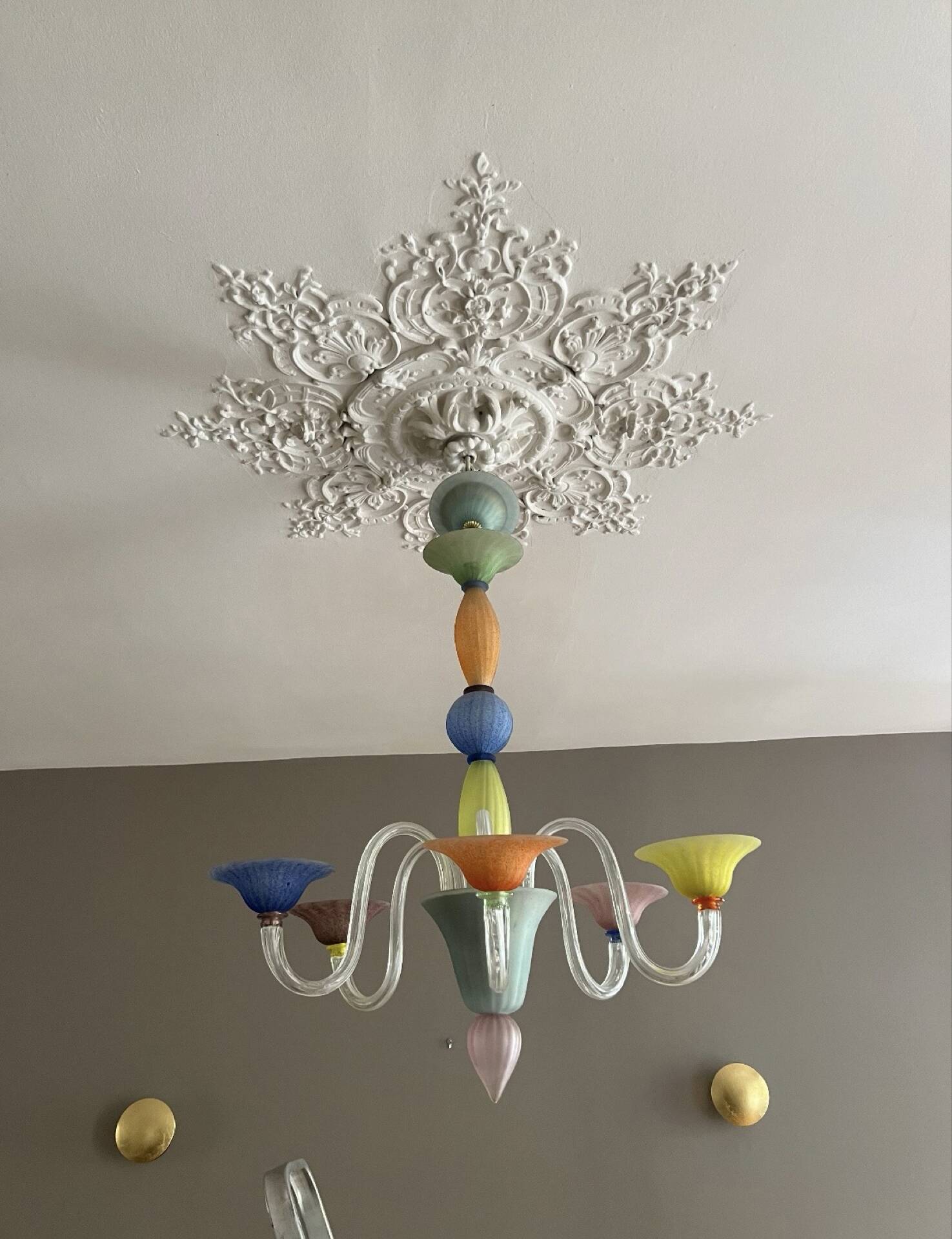 Murano chandelier 6 lights – Blown glass from Venice – Exceptional piece