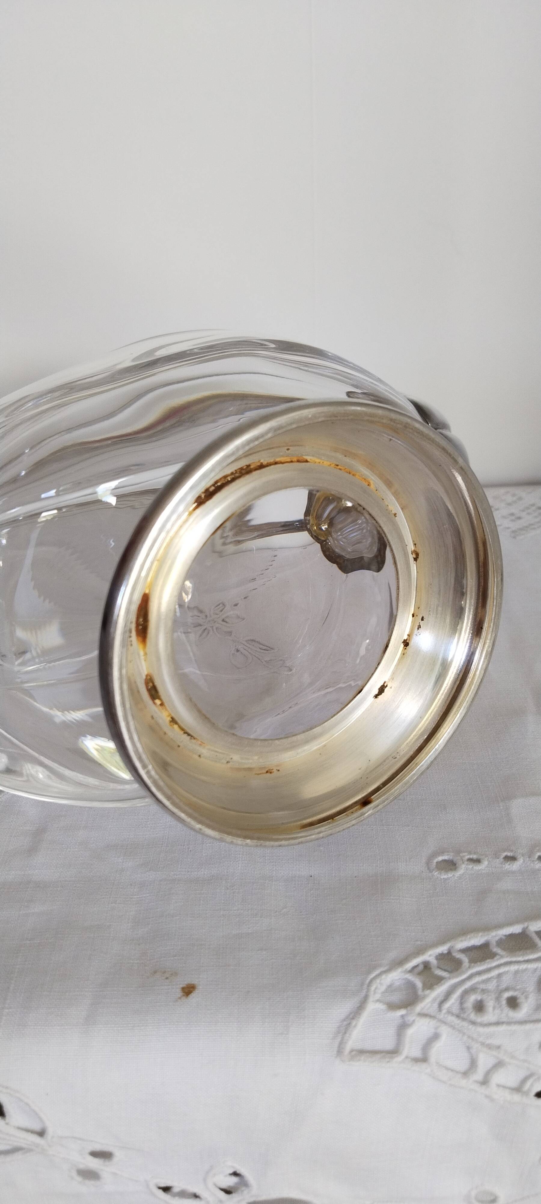 Crystal and silver wine decanter