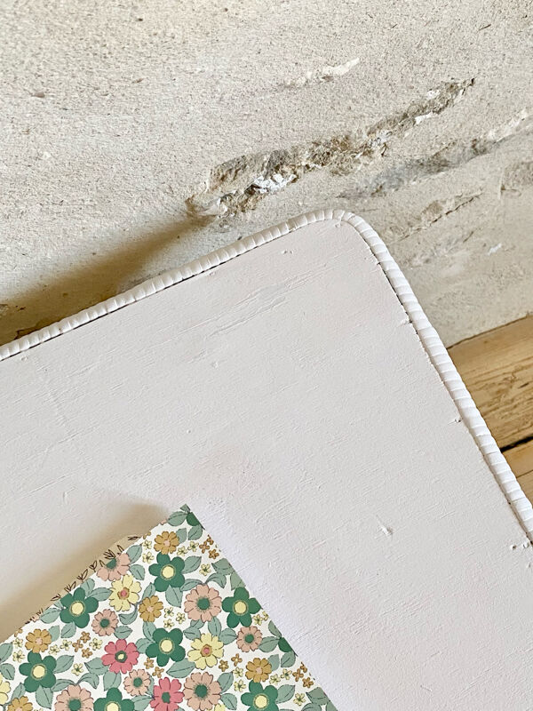 Petite table  rotin blanc