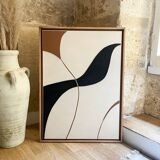 Tableau relief noir et marron