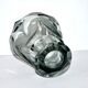 Art deco vase in grey glass engraved with acid czechoslovakia 1920