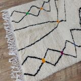Handmade wool Berber rug 250x132cm
