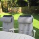 Mid-Century Riviera Chairs and Folding Table by French Maker Triconfort