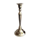Chromed metal candle holder