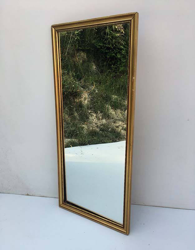 Mirror wood Golden 35 x 82 cm