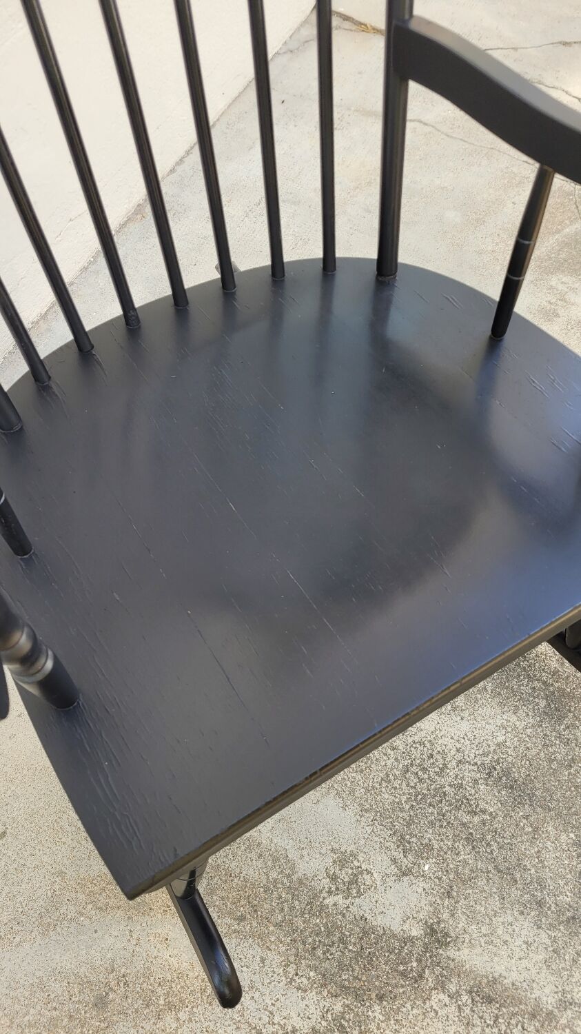 Vintage black rocking chair 1950