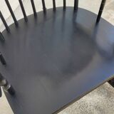 Vintage black rocking chair 1950