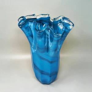 1970s Exquisite "Fazzoletto" Murano Glass Vase by Dogi, Italy