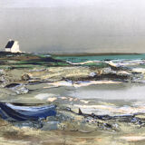 Wild coast. lithograph signed by georges laporte (1926-2000)