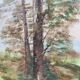 Prairie with 2 trees, oil on canvas
