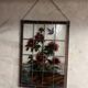 Stained glass "vegetation with peonies"