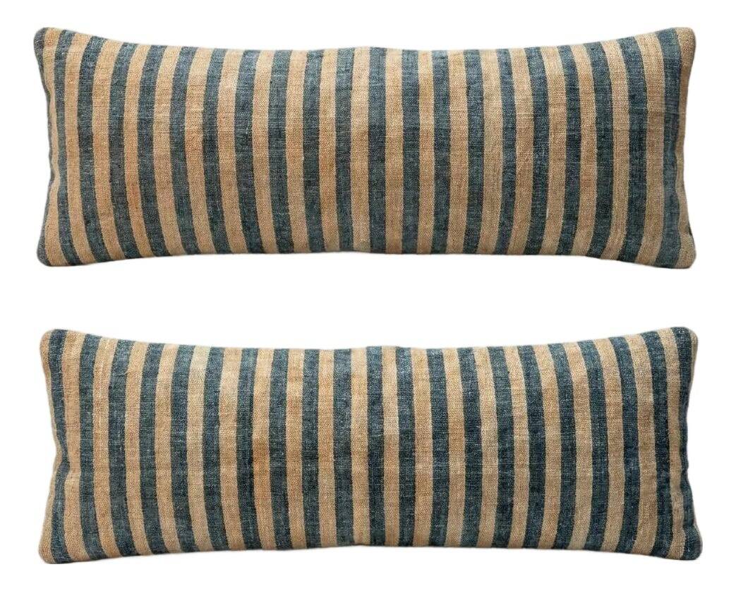Set of 2 vintage kilim cushion covers 41x119 cm
