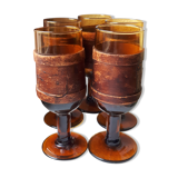 Set of 5 XERES glasses, vintage