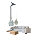 Mid Century Modern glass cascading chandelier