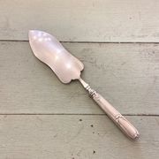 Cake shovel, pie, silver metal fish