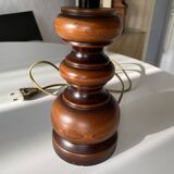 Turned wood lamp from the 1970s