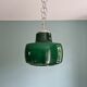 Large vintage pendant lamp in green opaline, 1970s