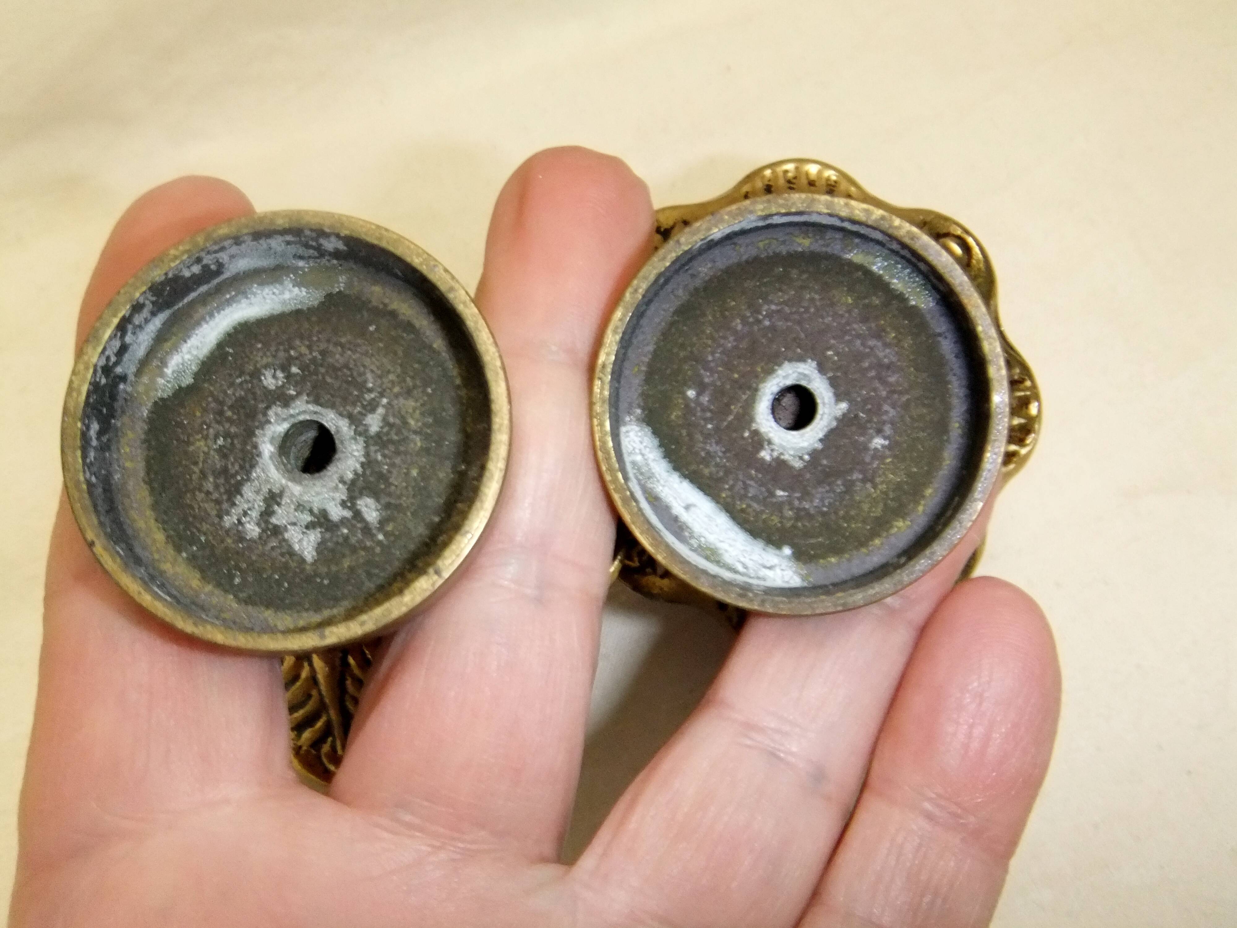 Pine cone bronze wood ornament staircase ball end curtain rod