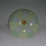 Vintage glass hanging lamp with colour patterns