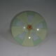Vintage glass hanging lamp with colour patterns