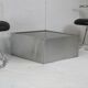 Steel coffee table and smoked glass, France, circa 1970