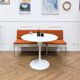 Vintage orange benches from the 70s