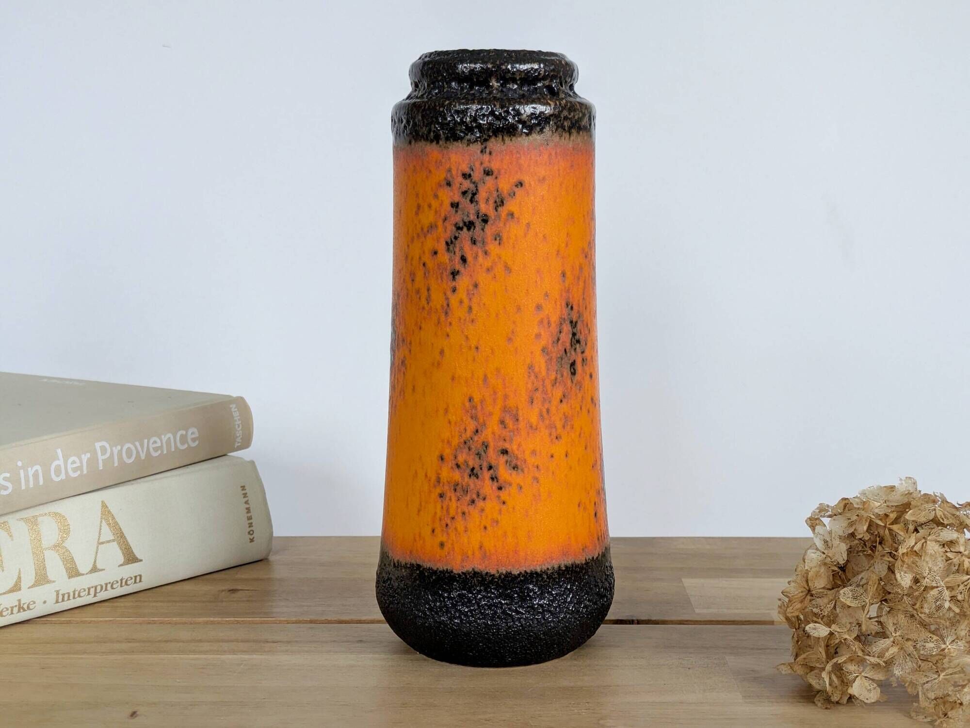 Vintage Scheurich fat lava vase, model 206, West German ceramic.