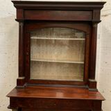 Empire mahogany showcase and mahogany veneer XIX century