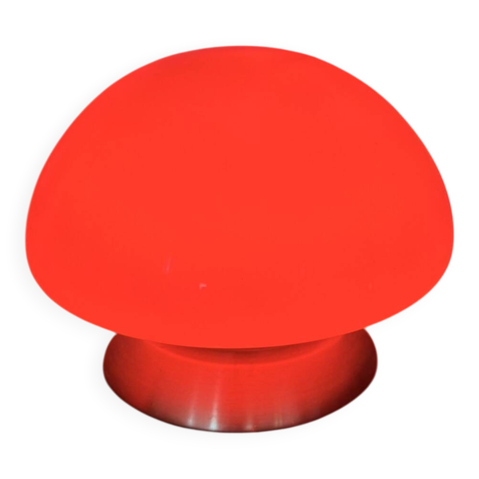 Mushroom Touch Lamp UFO Opaline Glass Red Vintage Design SPage Age
