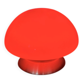 Lampe Champignon Touch Ovni Verre Opalin Rouge Vintage Design SPage Age