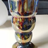 Boho chic iridescent/Iridescent vase. Millefiori. Wilhelm Kralik
