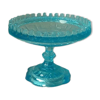 Glass cup mold blue compotier baquier