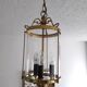 Old entrance hall lantern - 3 fires - convex glass - 50s