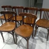 Suite of 6 Chairs of vintage Bistrot 1960