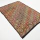 5x7 Multicolor Geometric Style Kilim Rug, Turkish Kilim, 158x218Cm