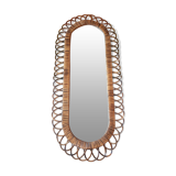 Vintage rattan mirror - 98x44cm