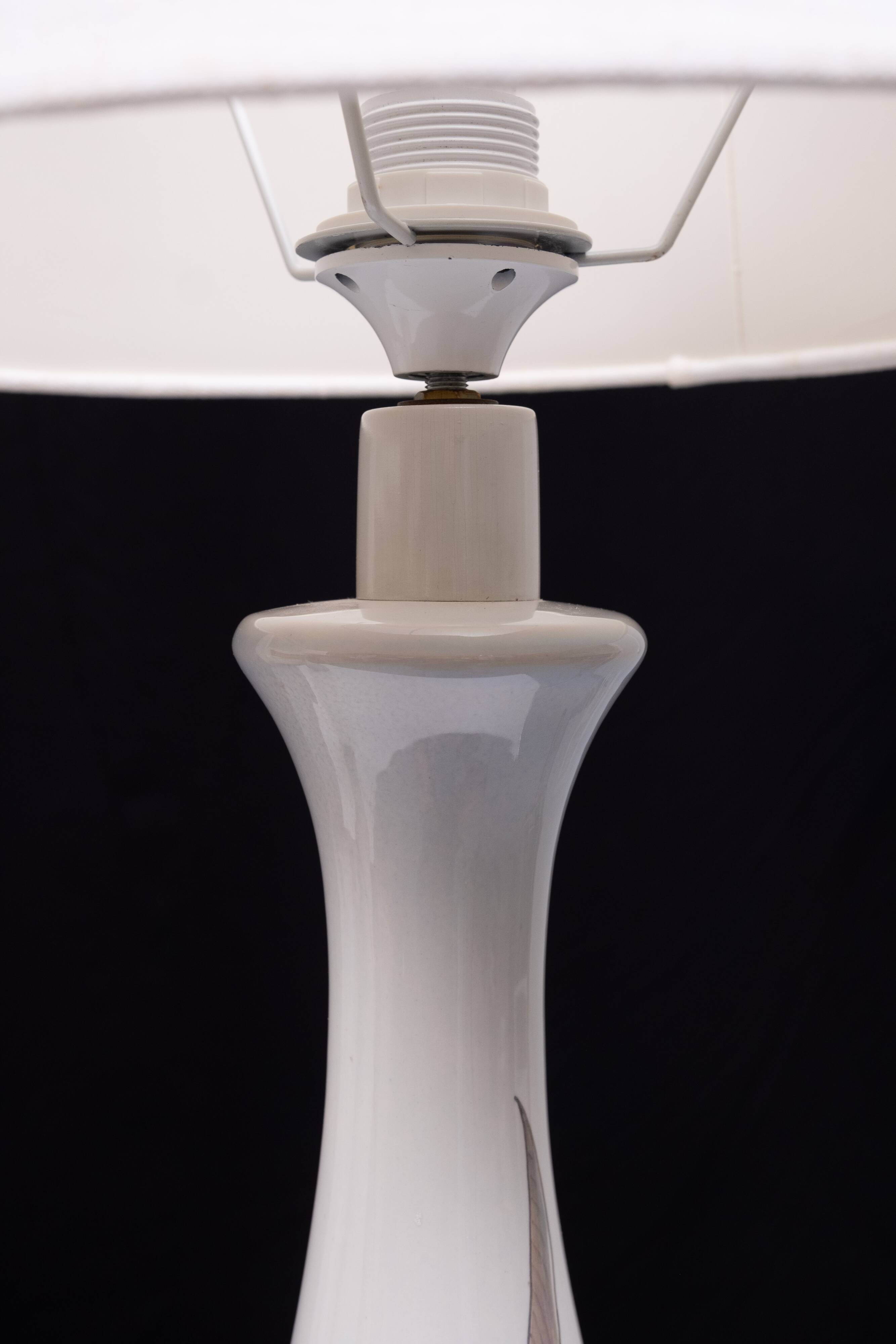 Pair Large Ceramic Table lamps Schoonhoven Plateel 1970s