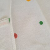 Nappe rectangulaire motifs tulipes pur coton vintage
