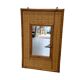Vintage Rectangular Rattan Mirror, 1970s
