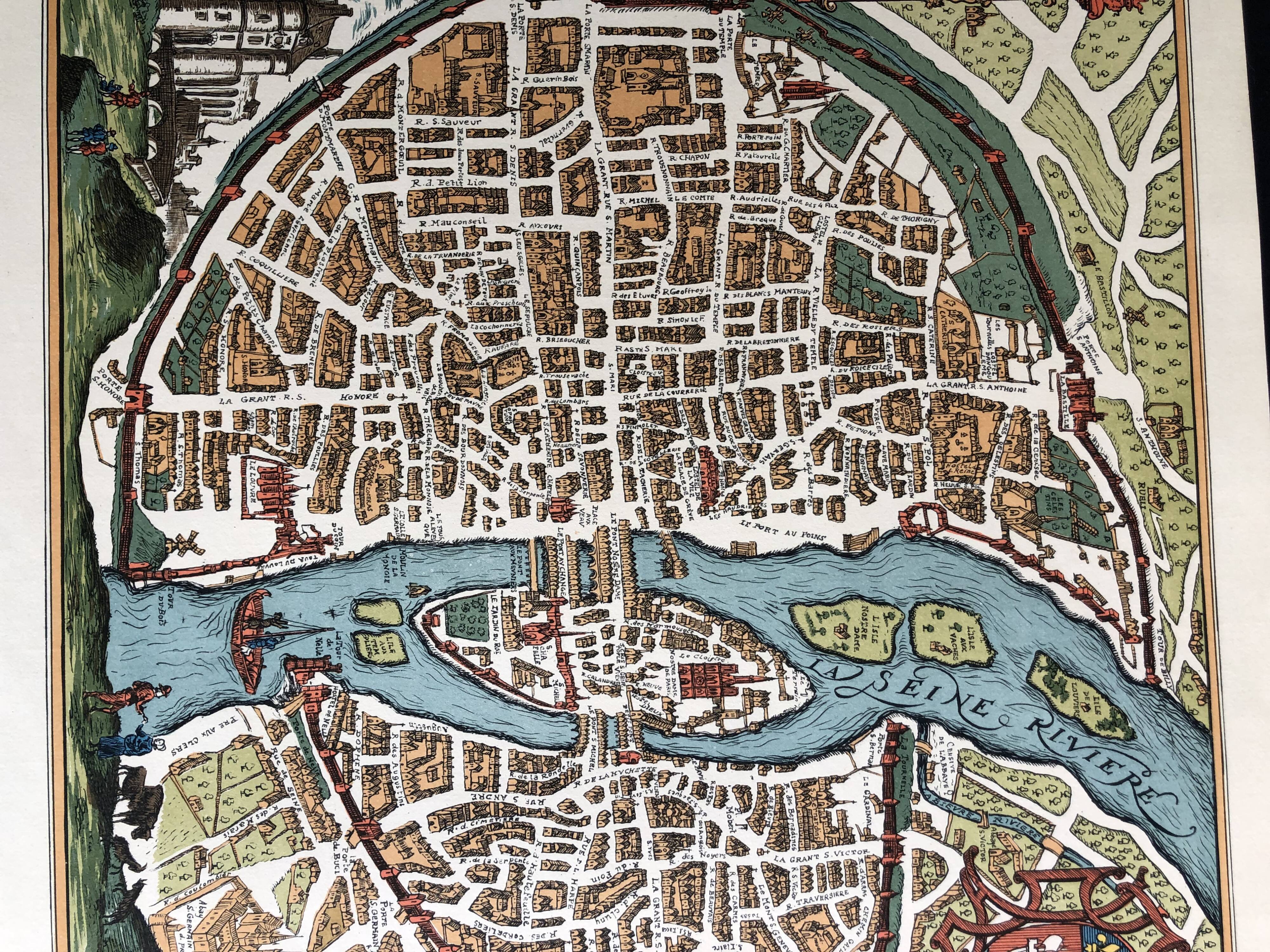 Ancient geography map of Paris
