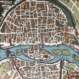 Ancient geography map of Paris